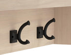 Bush Home Woodland 40W Hall Tree and Shoe Storage Bench with Shelves in White Washed Maple, Cubbies and Coat Hooks for Foyer, Mudroom or Entryway