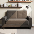 Loveseat Sofa丨53 inch Love Seat Small Couch for Small Space 丨7.5” Thick Seat Cushion Sofas for Bedroom丨Chenille Mini Couch for Apartment (Brown)