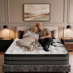 Queen Mattress 14 Inch Mattress Hybrid with Memory Foam & Pocket Springs for Motion Isolation, Breathable & Cooling Comfort, Medium Firm Support, Fiberglass Free, 365-Night Trial