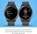 Garmin Venu 2S  Smaller-Sized GPS Smartwatch with Advanced Health Monitoring and Fitness Features  Slate Bezel with Graphite Case and Silicone Band  (010-02429-00) (Renewed)