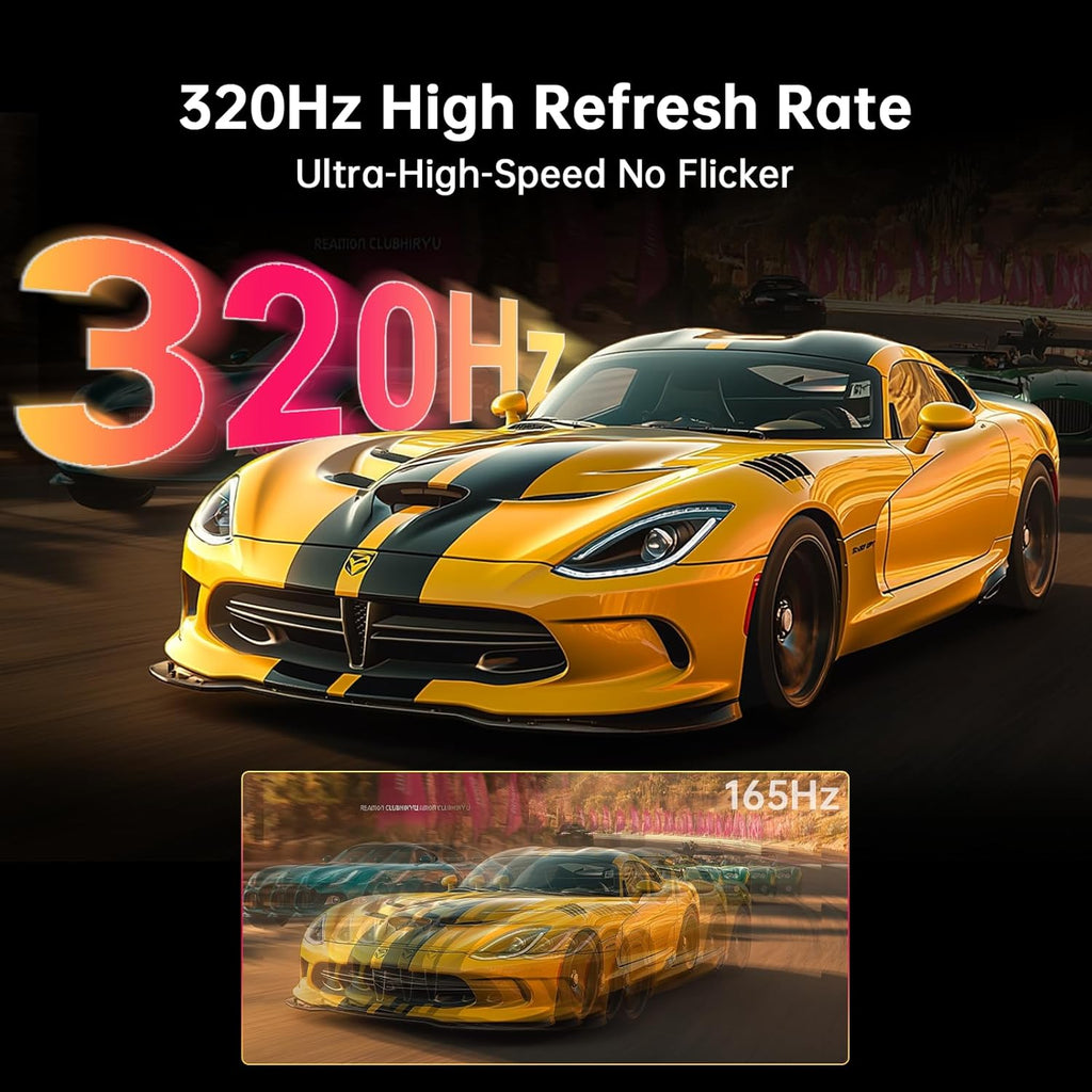 KTC 27 Inch White Gaming Monitor 300Hz/320Hz  QHD 1440P Fast IPS Computer Monitor with Adaptive FreeSync  HDR400  Height/Pivot/Swivel/Tilt Adjustable  DP&HDMI  H27E6
