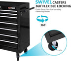 7 Drawers Rolling Tool Cart on Wheels, Multifunctional Organizer Tool Chest Tool Case, Trolley Tool Storage Tool Box for Workshop,Garage,Repair Shop (7 Drawers 24.2" W×12.9" D×29.9" H-Black)