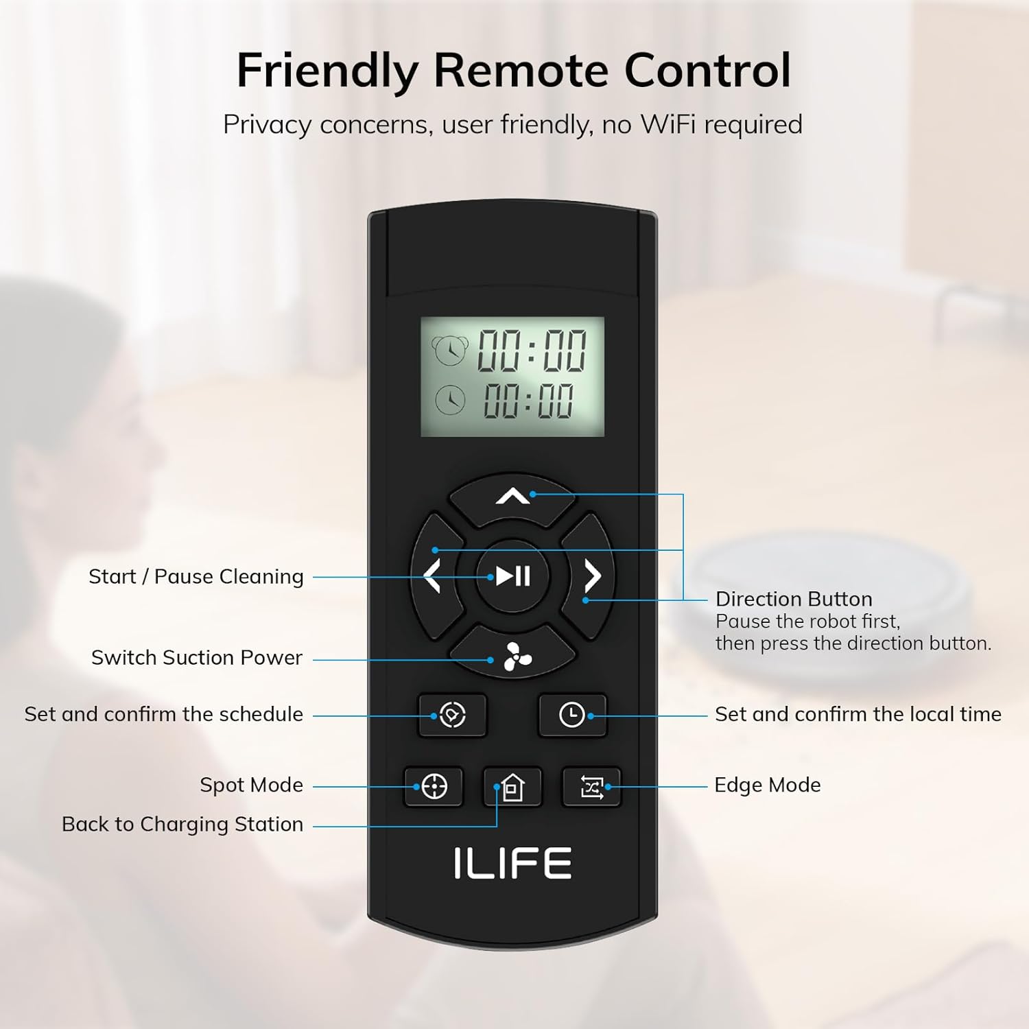 ILIFE V5s Max Robot Vacuum, 4000Pa Max Suction Power, 2.4G WiFi/App/Alexa/Remote Control, Self-Charging Robotic Vacuum Cleaner, for Hard Floors Carpets and Pet Hair