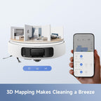 Mova E40 Ultra Robot Vacuum and Mop, 19,000Pa Suction, Extenable & Liftable Mop, All-in-One Station, Auto-Empty, Auto Washing & Hot Air Drying, 360°Obstacle Avoidance, App & Voice Control