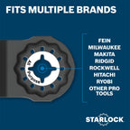 BOSCH Starlock OSL114F-3 Oscillating Blades 1-1/4 Inch Bi-Metal Plunge Cut - Swiss Precision, 3D Fit Interface, Compatible with OIS Tools - 10-Pack