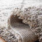 SAFAVIEH Hudson Shag Collection Area Rug - 9' x 12', Grey & Beige, Modern Trellis Design, Non-Shedding & Easy Care, 2-inch Thick Ideal for High Traffic Areas in Living Room, Bedroom (SGH281J)