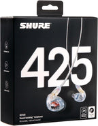Shure SE425 PRO Wired Earbuds - Professional Sound Isolating Earphones with Detailed Sound  Dual-Driver Hybrid  Secure in-Ear Fit  Detachable Cable  Durable Quality  Clear
