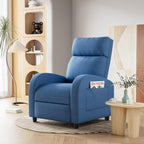 Homall Recliner Chair, Recliner Sofa for Adults, Recliners Home Theater Seating with Lumbar Support, Reclining Sofa Chair for Living Room (Fabric, Blue)