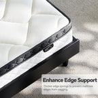 King Size Mattress in a Box, 12 Inch Hybrid Mattress with Individual Pocket Spring & Memory Foam, Soft, Motion Isolation, Medium Firm Comfort for Pressure Relief, CertiPUR-US Certified