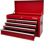 Workington Portable Metal Tool Chest with 6 Drawers, 24" 6-Drawer Tool Chest Cabinet with Ball Bearing Drawer Slides, Steel Tool Storage Box Organizer 4005 Red