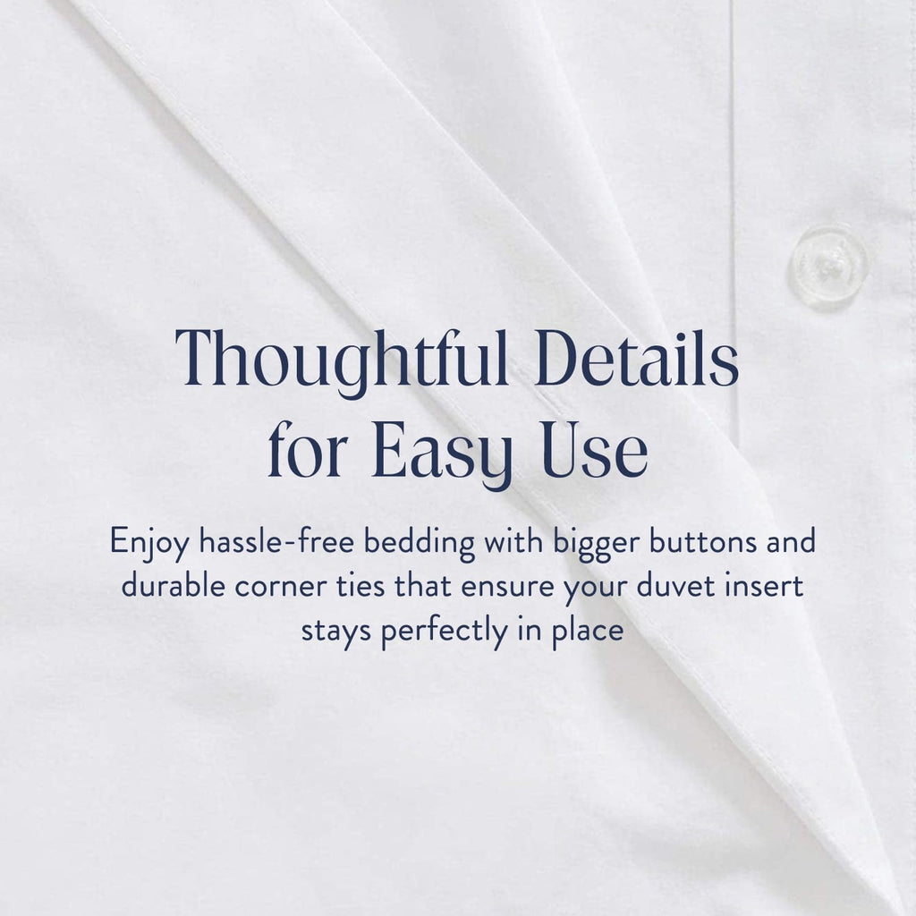 Brooklinen Luxury Sateen Duvet Cover - 100% Cotton, King/California King Size in White with Extra-Long Corner Ties and Button Closure - Best King/Cali King Duvet Covers