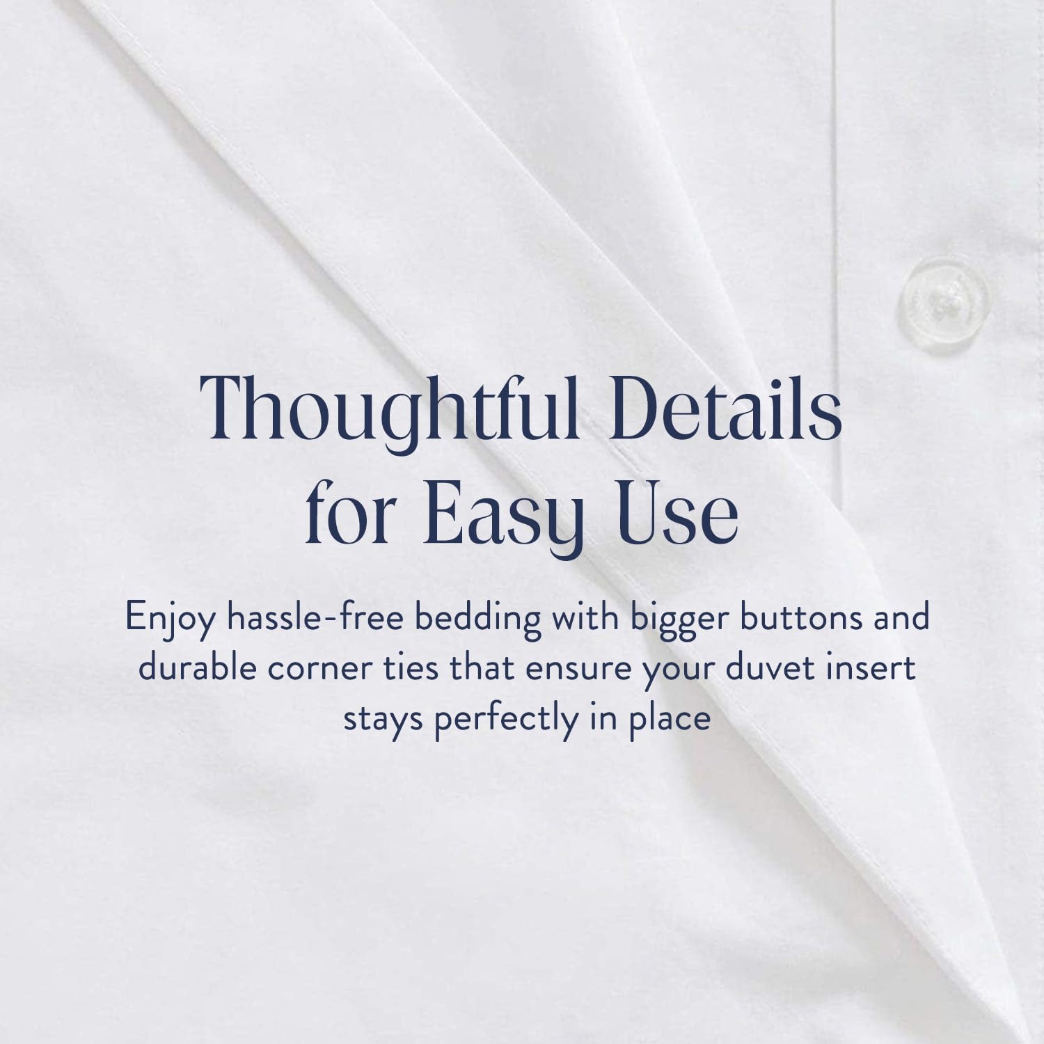 Brooklinen Luxury Sateen Duvet Cover Set - King/California King Size in White - Includes 1 Duvet Cover and 2 Pillowcases - 100% Cotton, 480 Thread Count