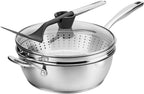 Cuisinart Preferred Pan 4-Pc Set - Stainless Steel (4.5 Qt. Multi-Purpose Pan w/Cover, Steamer, Slotted Turner)