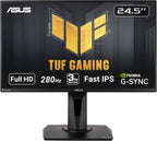 ASUS TUF Gaming VG259QM 24.5” Monitor  1080P Full HD (1920 x 1080)  Fast IPS  280Hz  G-SYNC Compatible  Extreme Low Motion Blur Sync 1ms  DisplayHDR 400  Eye Care  DisplayPort HDMI Black