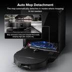 roborock Saros 10 Robot Vacuum and Mop, 22,000Pa Suction, AI Obstacle Avoidance, 3.14-inch Ultra Thin, Intelligent Dirt Detection, Zero Tangling Main Brush, Hot Water Mop & Dock Self Cleaning