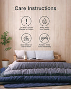 FULI Japanese Kotatsu Blanket, Warm Quilted Kotatsu Futon Comforter, 100% Cotton Top, Made in Japan, 81x96 in / 205x245 cm Rectangle (Black)