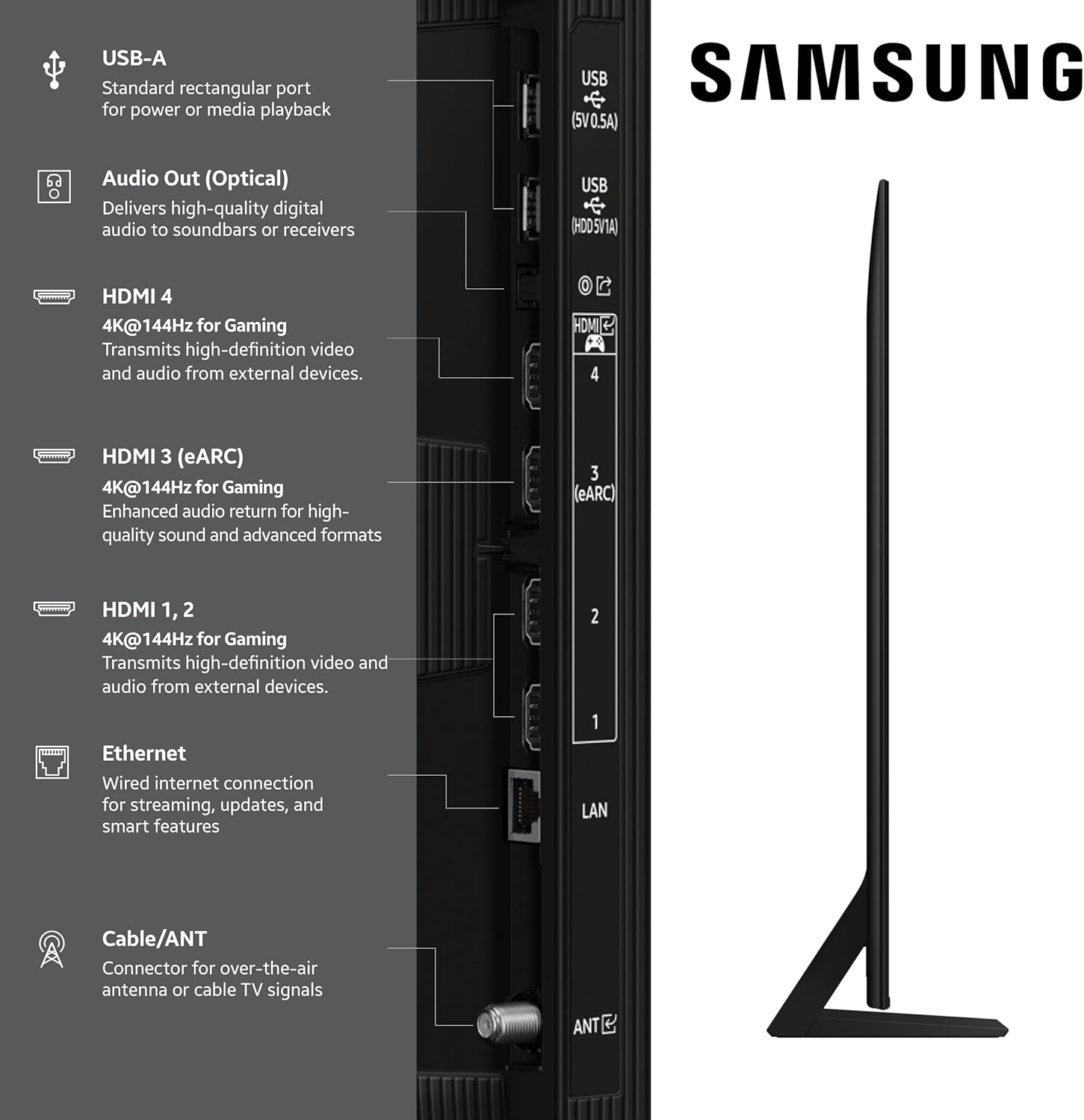 Samsung 55-Inch Class Neo QLED QN70F 4K Mini LED Smart TV (2025 Model) NQ4 AI Gen2 Processor  Quantum Matrix Technology Slim  Motion Xcelerator 144Hz  Samsung Vision AI  Alexa Built-in