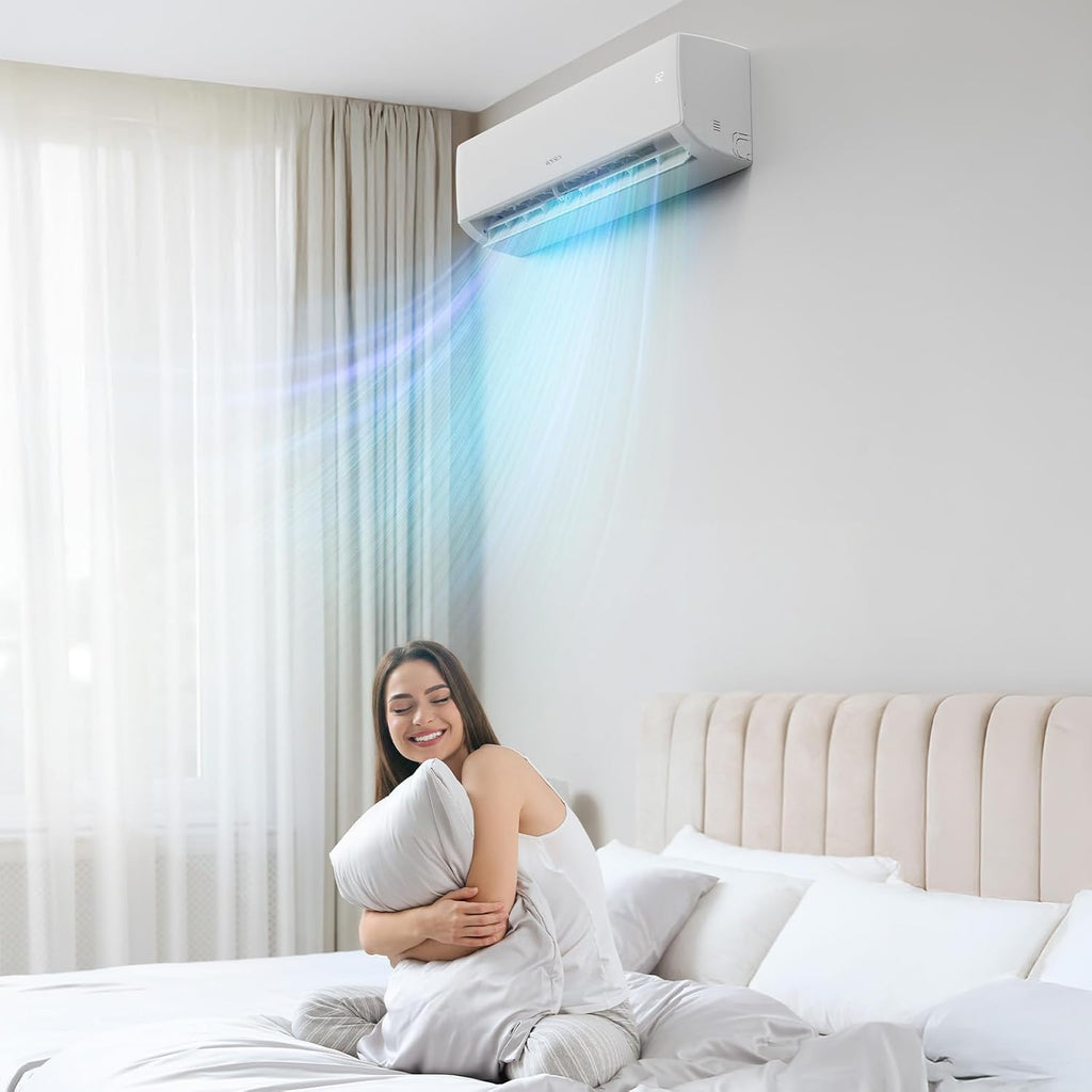 ROVSUN 12000 BTU Mini Split AC/Heating System with Inverter, 21 SEER2 Energy Saving 115V Ductless Split-System Air Conditioner with Pre-Charged Condenser, Heat Pump, Remote Control & Installation Kit