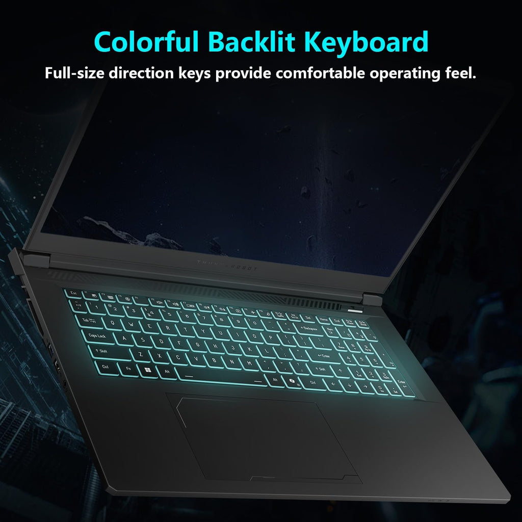 Thunderobot Storm 17 5060 Gaming Laptop  17.3" QHD 165Hz 2K Display  Core i7-13620H  GeForce RTX 5060  32GB DDR5 RAM  2TB SSD  RGB Backlit Keyboard  Wi-Fi 6  Win11 Home
