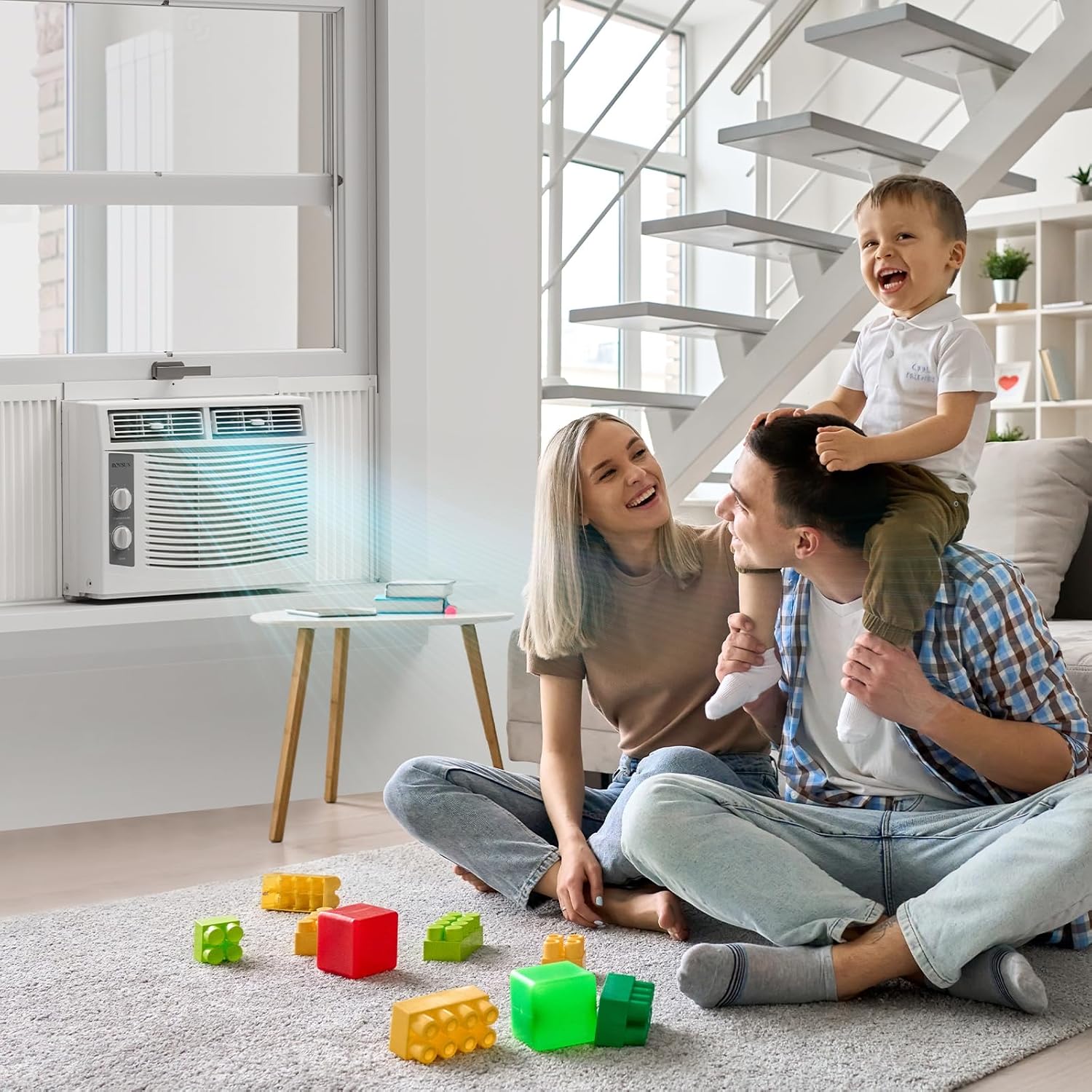 ROVSUN 5000 BTU Window Air Conditioner, Window AC Units with Mechanical Controls & Easy Install Kit, Ideal for Rooms up to 150 Square Feet, 115V/60Hz, White