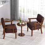 FAGAGA Accent Chair, PU Leather Living Room Chairs Oversize with Soft Seat and Armrests for Living Room Dinning Room Bedroom Reading Room Waiting Room