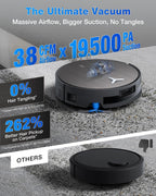 ECOVACS DEEBOT X11 OmniCyclone Robot Vacuum and Mop, PowerBoost Charging, OZMO Roller 2.0 Self-Washing, 19,500Pa Suction, Bagless Station, AIVI 3D Navigation, Hardwood/Carpet/Tile