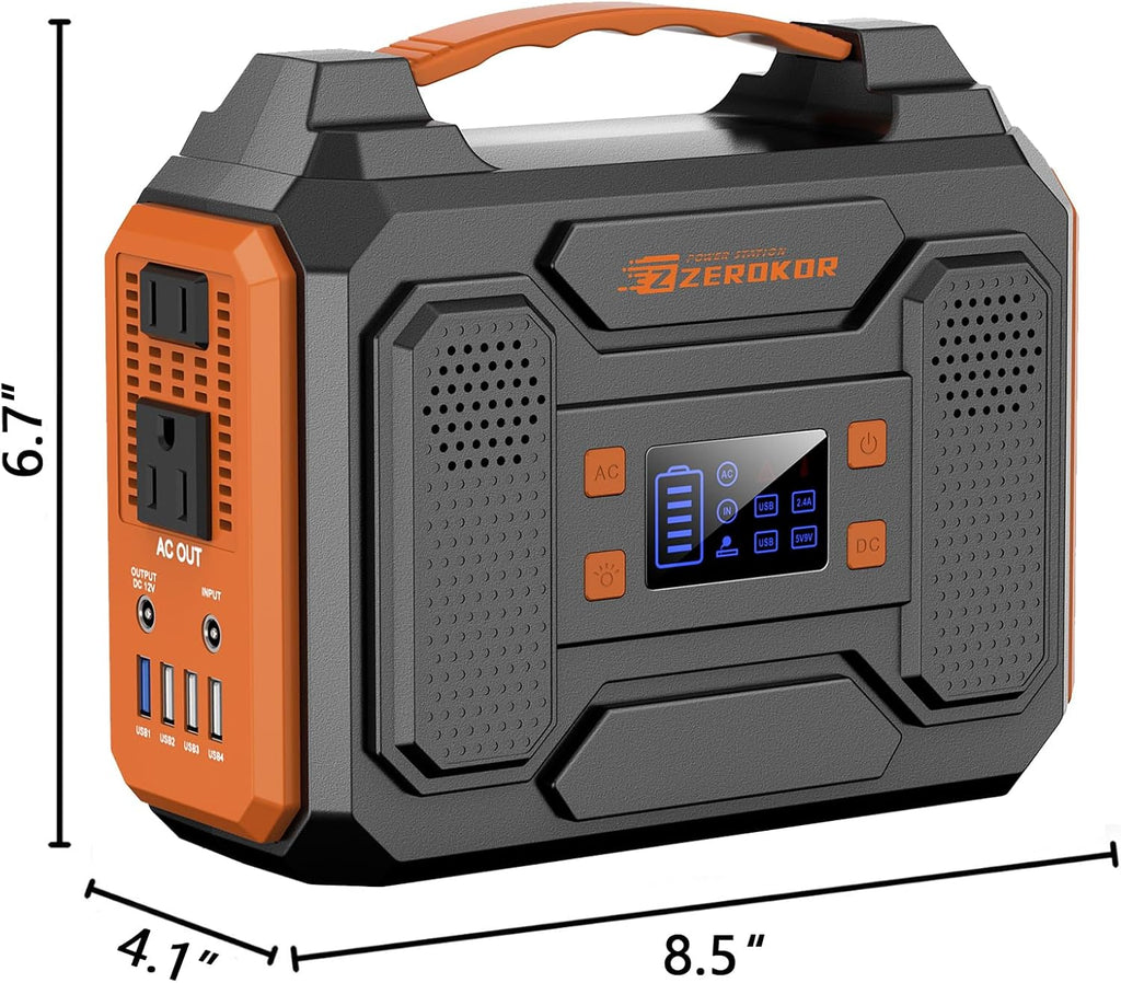 Portable Solar Generator with Panels  300W Power Station with Solar Panel 60W  110V AC Outlet Solar Power Pack Generator  Camping 65W Power Bank with DC for Laptop Smart Device RV Outdoor