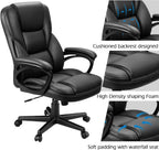 Furmax Office Executive Chair High Back Adjustable Managerial Home Desk Chair, Swivel Computer PU Leather Chair with Lumbar Support