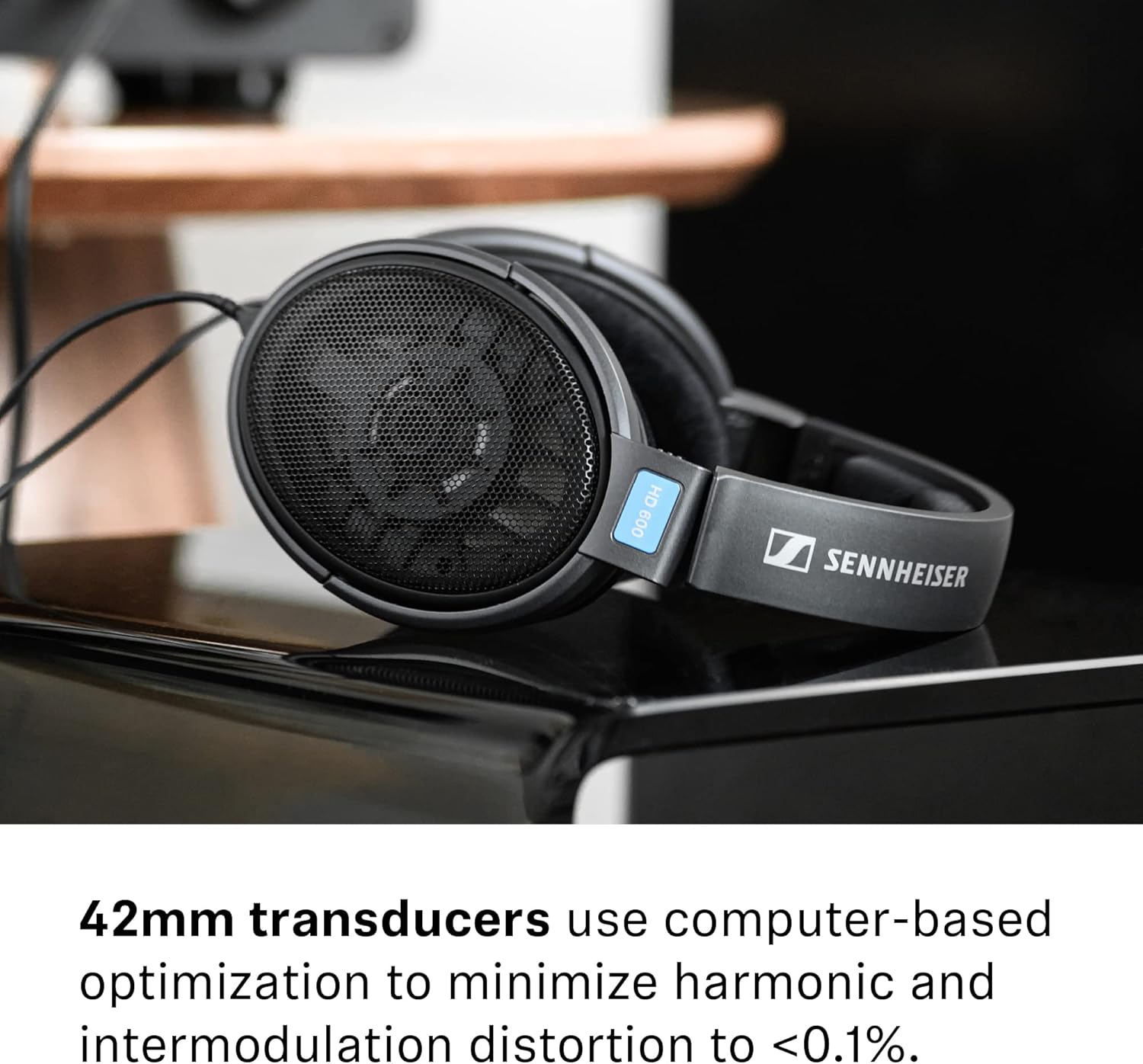 Sennheiser HD 600 - Audiophile Open-Back Dynamic Wired Headphones Over Ear with Natural Soundstage and Premium Comfort for Music Lovers  Open Metal Earpiece Covers  Black