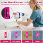StitchMaster Pro Sewing Machine - Twin/Double Needle Compatible, 14 Stitches, Easy for Beginners & Home Users (Pink)