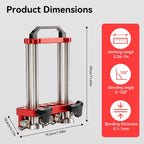 Sheet Metal Roller 2 Station Metal Bender， Metal Roofing Tools，Sheet Metal Fabrication，0-100° Bending Range，lightweight and highly portable， Large Sheet Metal Roller and Bending Tool(7in)