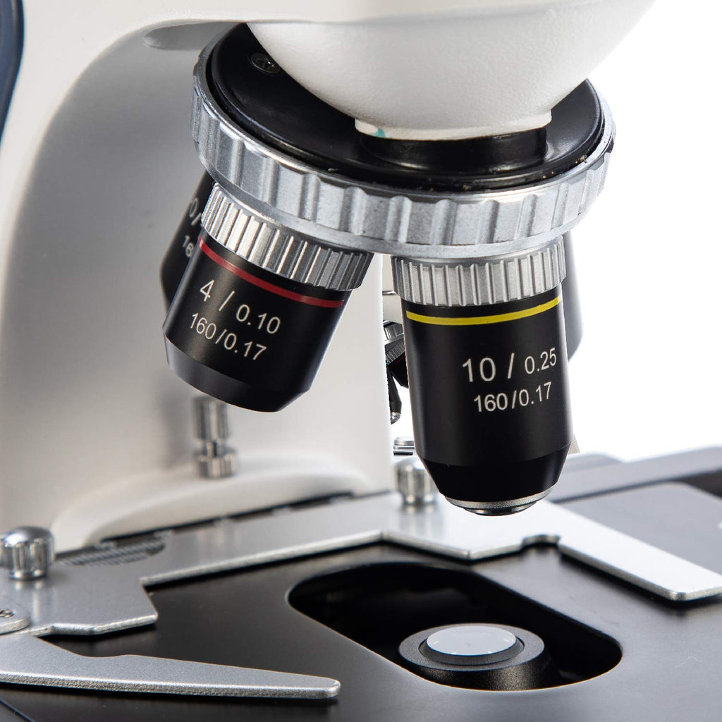 Swift SW380T 40X-2500X Magnification  Siedentopf Head  Research-Grade Trinocular Microscope Compound Lab with Wide-Field 10X/25X Eyepieces  Mechanical Stage  Ultra-Precise Focusing  Camera-Compatible