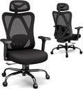 Office Chair Ergonomic Desk Chair,Adjustable Headrest Lumbar Support Computer Chair - Home Office Desk Chairs,300lbs Wide Seat Big and Tall Office Chairs with 3D Armrests, Comfy Desk Chairs (New)