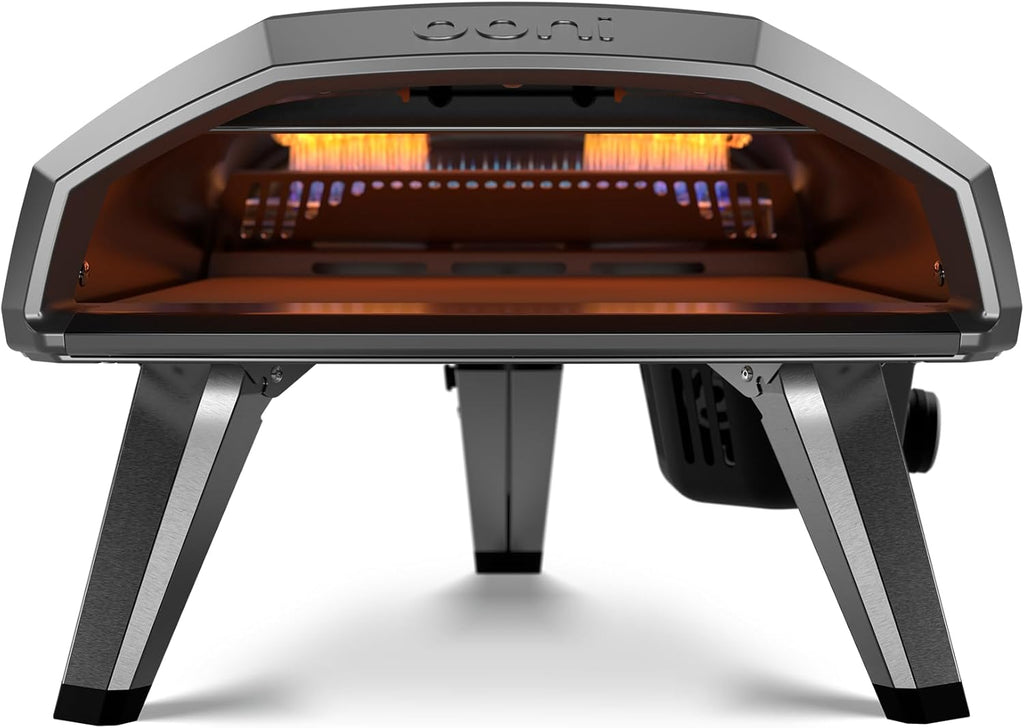 Ooni Koda 2 Propane Gas Pizza Oven – 14" Gas Powered Outdoor Oven with 28 mBar Regulator and Gas Hose  Gas Powered Portable Pizza Oven - Foundry Black