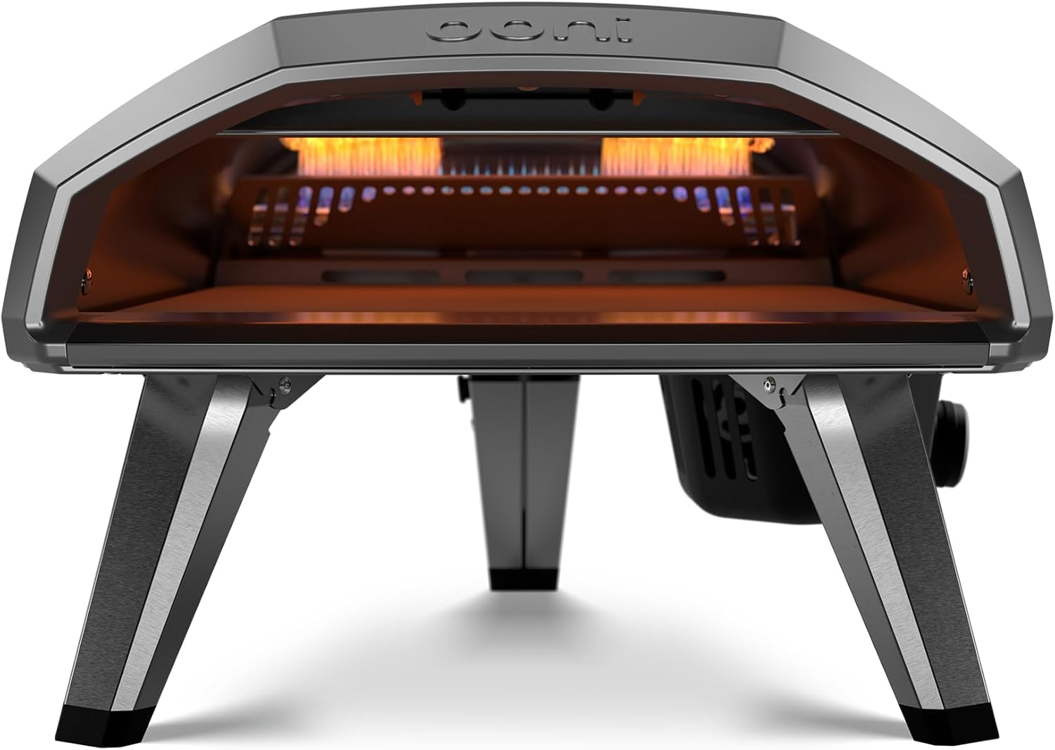 Ooni Koda 2 Propane Gas Pizza Oven – 14" Gas Powered Outdoor Oven with 28 mBar Regulator and Gas Hose  Gas Powered Portable Pizza Oven - Foundry Black