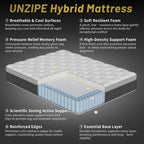 10″ Queen Hybrid Mattress – Soft & Supportive, Cooling Airflow Foam + Pocket Coils, Medium-Soft Comfort, Motion Isolation, CertiPUR-US, Fiberglass-Free