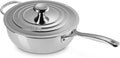Le Creuset Tri-Ply Stainless Steel Pan 3.5 Quart Nonstick Saucier