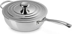 Le Creuset Tri-Ply Stainless Steel Pan 3.5 Quart Nonstick Saucier