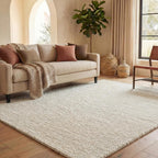 SAFAVIEH Natura Collection Area Rug - 12' Square, Ivory, Handmade Wool Blend, Textured Design, Ideal for Living Room, Bedroom, Dining Space (NAT620A)