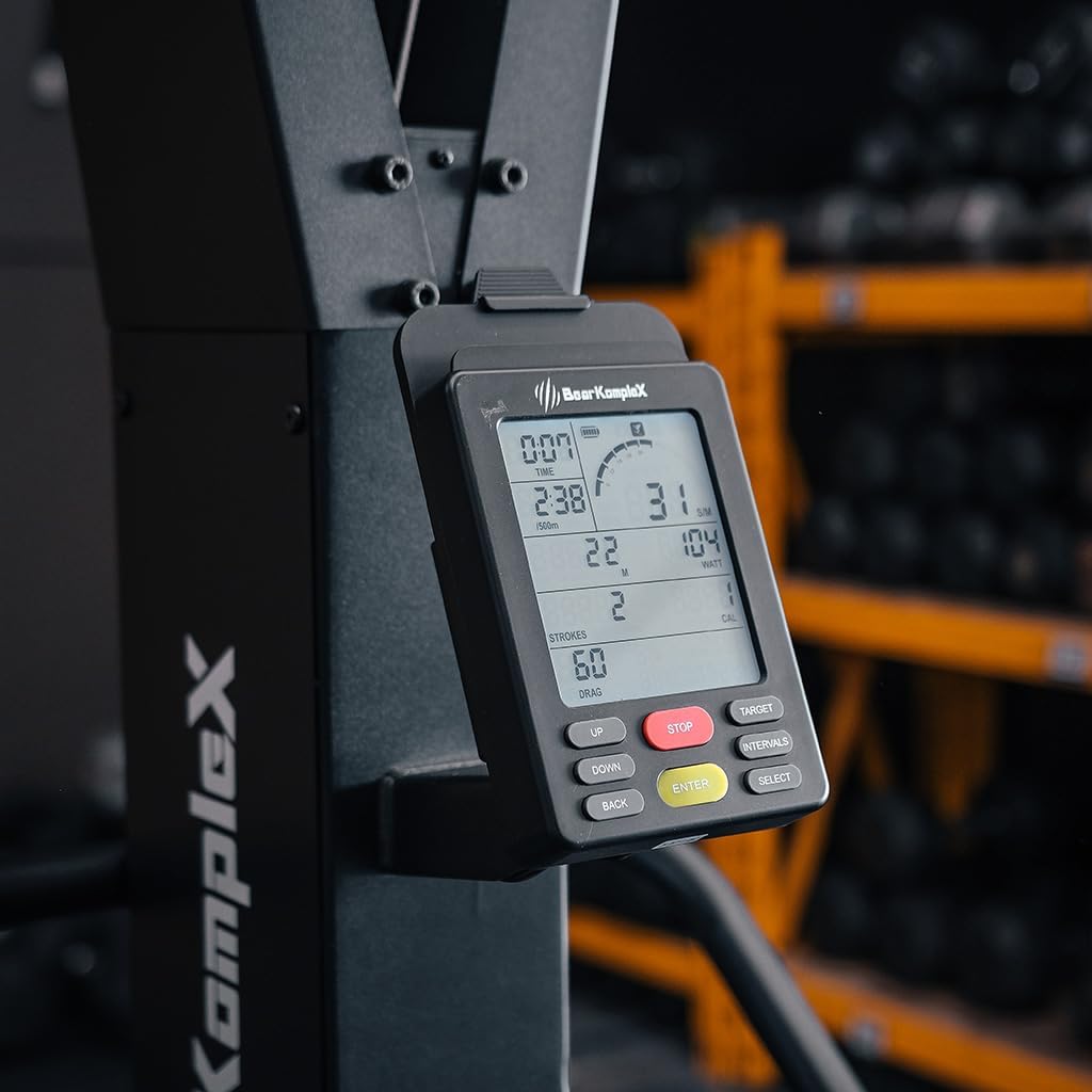 Bear KompleX MAX Trainer Machine - Indoor Trainer Equipment with Floor Stand and Wall-Mount Included, Full Body Workout Cardio, 10-Level Air Resistance System, Home Gym Fitness Equipment for Crossfit