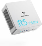MINISFORUM UM750L Slim Mini PC  AMD Ryzen 5 7545U(6C/12T  Up to 4.9GHz)  Mini Computer 32GB LPDDR5 RAM 1TB SSD  Triple Display USB4/HDMI/DP  2.5G LAN  USB3.2  WiFi 6E  BT5.2  Radeon 740M  Office Home