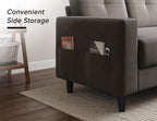Txtin's Loveseat Sofa 53" Small Couches for Small Spaces 2 Seater Mini Couch for Bedroom Comfy Modern Love Seat for Apartment Office Living Room Brown
