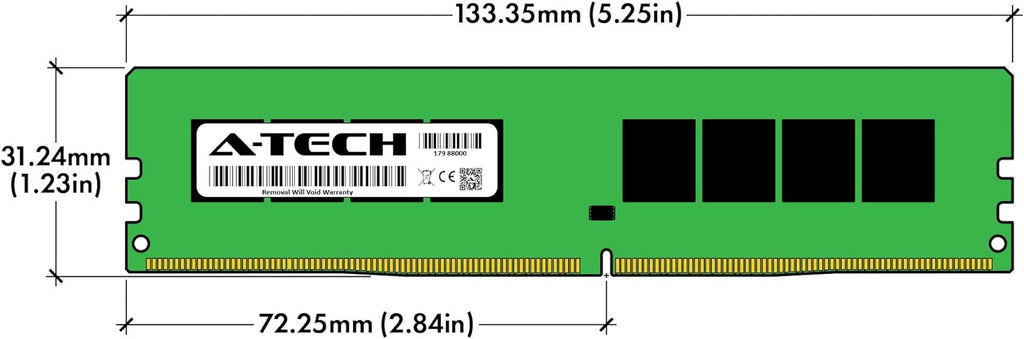 A-Tech 16GB (2x8GB) DDR4 2666 MHz UDIMM PC4-21300 (PC4-2666V) CL19 DIMM Non-ECC Desktop RAM Memory Modules
