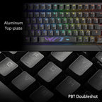 ASUS ROG Strix Scope II 96 Wireless Mechanical Gaming Keyboard – 96% Full-Size, Tri-Mode Connectivity, Hot Swappable Pre-lubed ROG NX Snow Linear Switches, PBT Keycaps, RGB, PC/Mac Support-Black