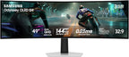 Samsung 49" Odyssey OLED G9 (G91SD) Dual QHD QD-OLED G-Sync Compatible Curved Gaming Monitor  144Hz  0.03ms  AMD FreeSync Premium Pro  Ergonomic Stand  3 Year Warranty  LS49DG910SNXZA  2024