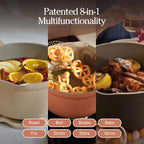 Our Place Perfect Pot | 5.5 Qt Ceramic Pot with Lid & Spatula | Patented 8-in-1, PFAS-Free Nonstick, Non-Toxic Cookware | Induction & Oven-Safe up to 450°F | Steam