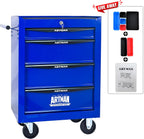 RYH 4 Drawers Rolling Tool Chest - 13" D x 20.9" W x 30.5" H Heavy Duty Mobile Tool Cart with Locking Wheels & Ball Bearing Drawers, Garage Tool Storage Cabinet (Blue, 4 Drawers)