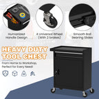 Tool Chest, 5-Drawer Rolling Tool Chest with Detachable Top Tool Box, Tool Box with Wheels, Tool Storage Cabinet for Garage, Warehouse, Workshop (Black)