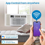 8000 BTU Window Air Conditioner with WiFi, Window AC Unit 110-115V Cools Up to 350 Sq. Ft., Energy Saving with Remote & App Control & Timer Function, Perfect for Small Rooms, Living Room, Office