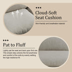 Modular Sectional Sofa Cloud Couch,78.6" Down Filled Comfy Cloud Modern Sofa,2 Seater with Light Beige Linen Couch Cushion Covers Removable Furniture for Living Room